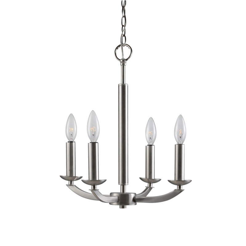 Anihya 4 - Light Classic / Traditional Chandelier, Satin Nickel