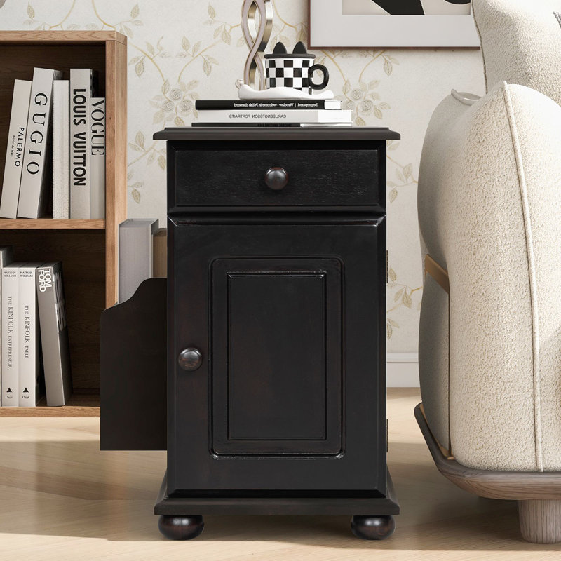 Avigail 12.6'' 1 Drawer Nightstand, Navy Blue