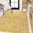 Maribel Traditional Classic All-Over Scroll Yellow/Cream Indoor/Outdoor Rug-1398737189