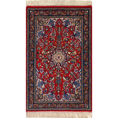Paskett Oriental Area Rug in Red