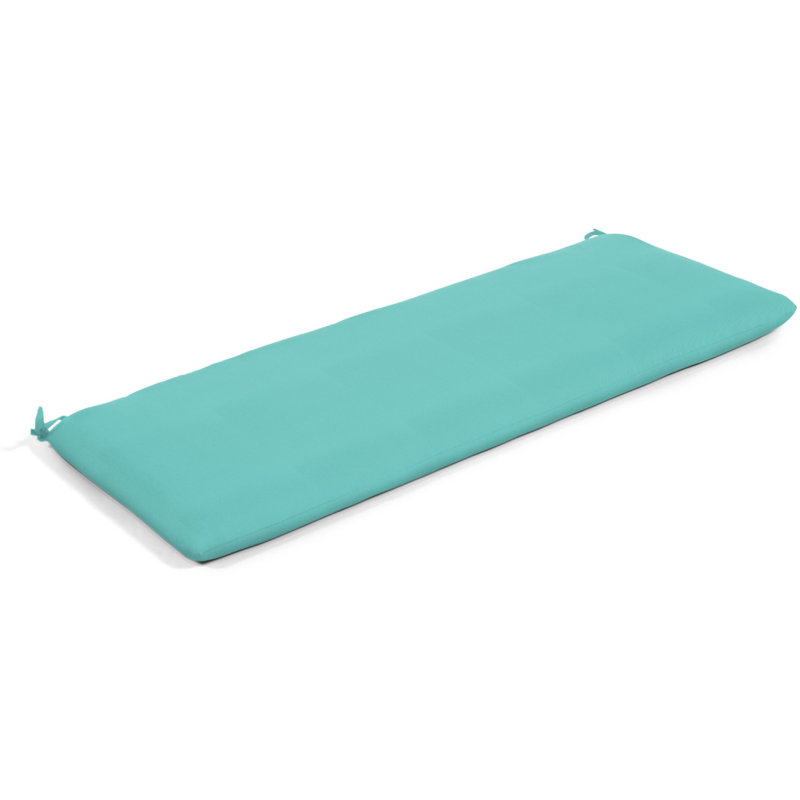 Casual Cushion Outdoor Bench Cushion, Sunbrella Fade & Water Resistant for Porch Swings, Garden Benches & Settees, 48"W x 18"D, 2.5" thick, Reversible, Canvas Aruba