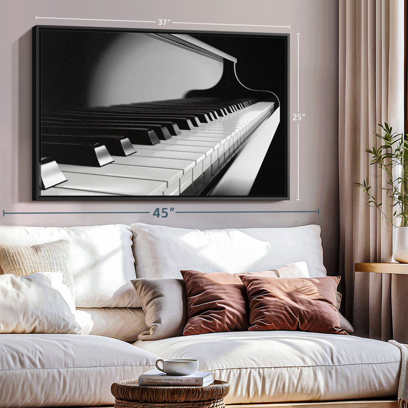 Piano Keys Canvas Print, 9" H x 13" W