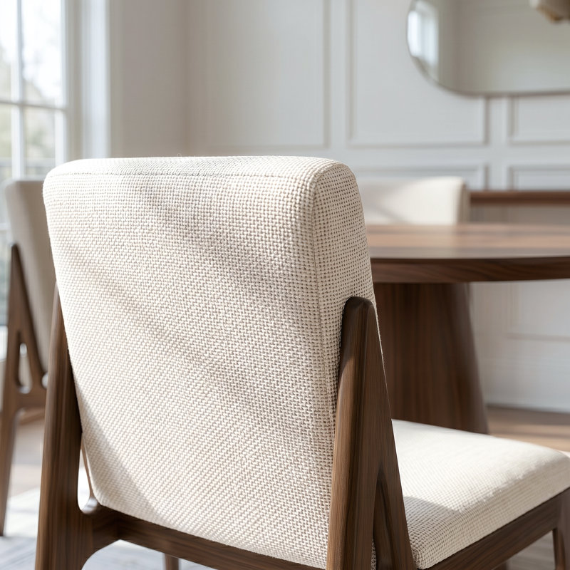 Calilynn 19.1'' H Fabric Upholstered Side Chair, Cream