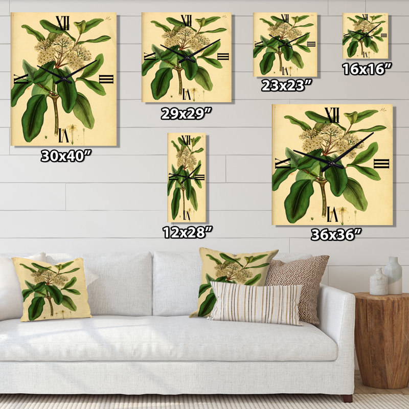 Horloge murale Plant Life I, Petit
