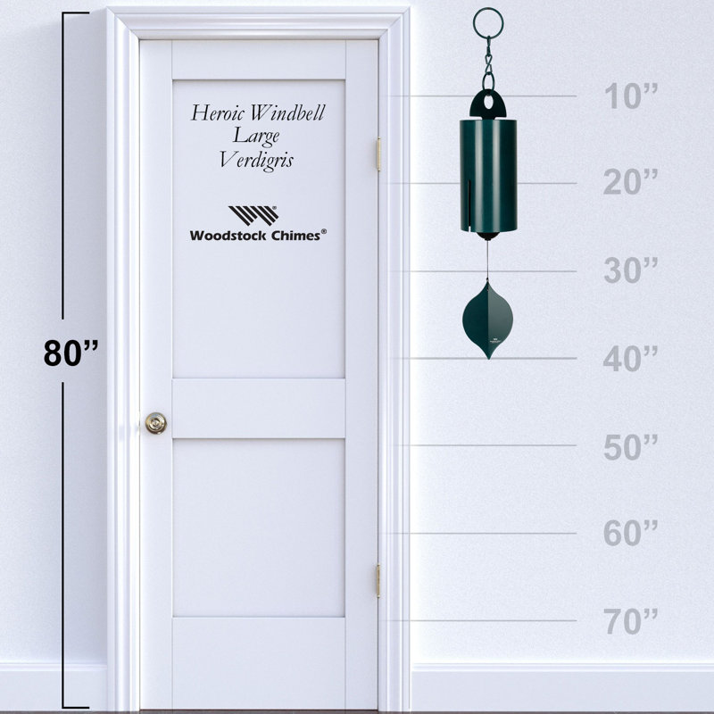 Carillon Heroic Windbell ™, H 40 po x l 6 po x P 6 po, Vert