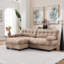 Canapé modulaire avec assise profonde et repose-pieds-865439480