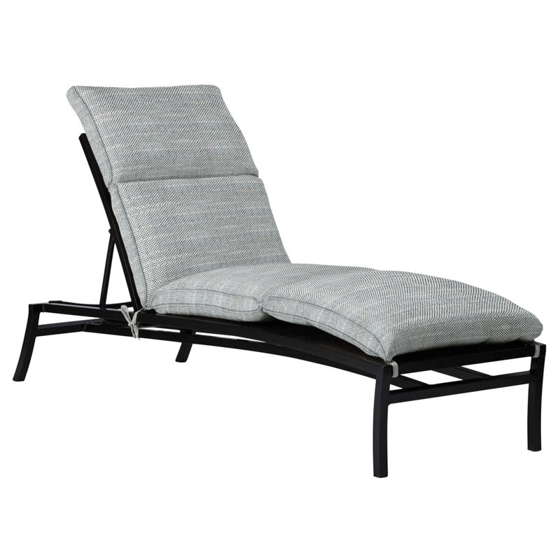 Aire 80.5" Long Reclining Single Chaise with Cushions, Welt, Rollo Silver
