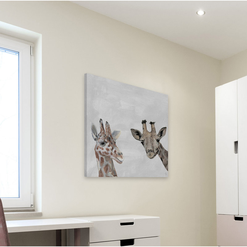 «The Giraffes» de Brockway, reproduction sur toile tendue, H 48 po x l 48 po x P 1,5 po