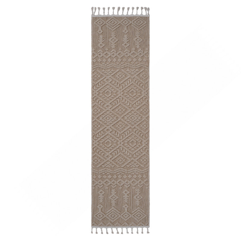 2X8 Natural / Traditional Indoor / Outdoor Runner Rug, Runner 2'2" x 8'