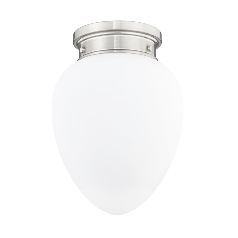 Plafonnier encastré Jevone, Nickel brossé, H 13,5 po x l 10 po x P 10 po