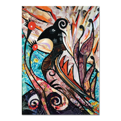 Uccello Astratto - Unframed Painting on Canvas