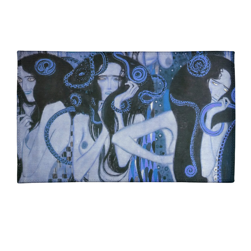 Tapis bleu/noir frise beethoven, Rectangle 3 pi x 5 pi
