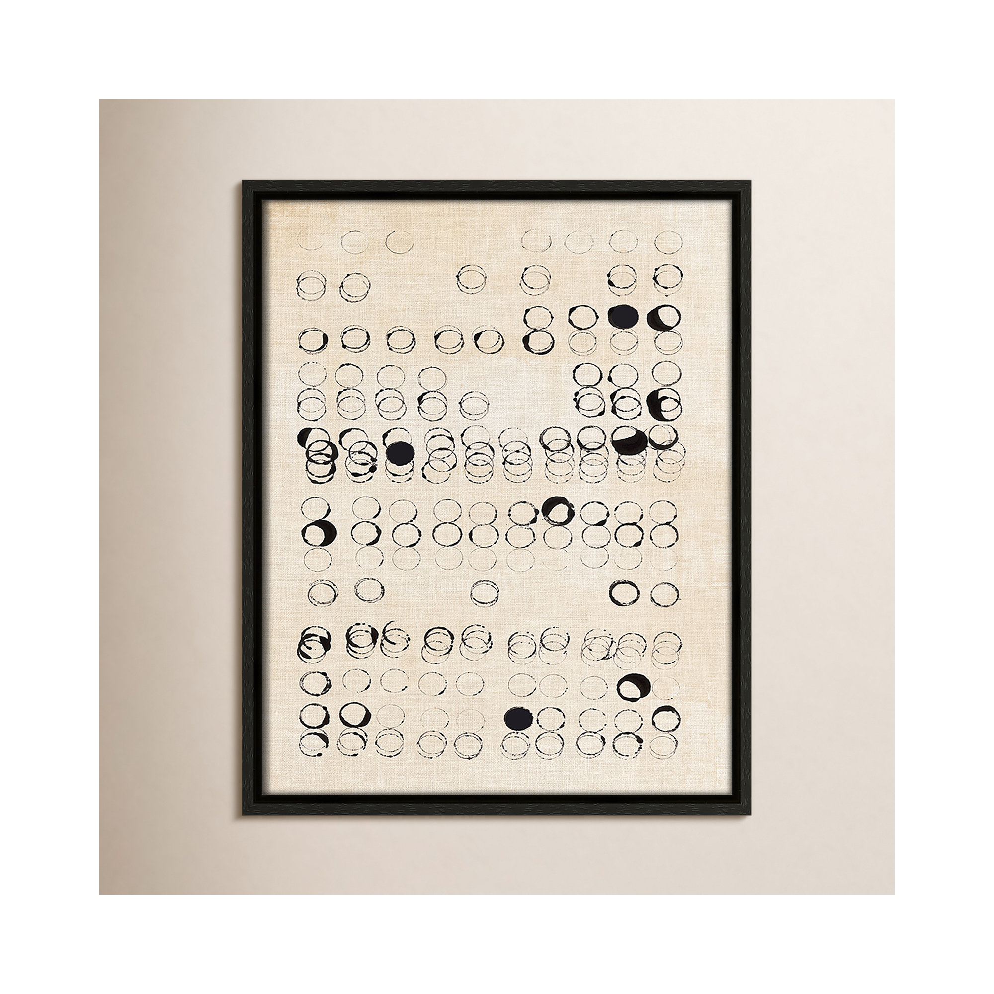 Dots and Dots Print by , 15.5" H x 12.5" W, Espresso
