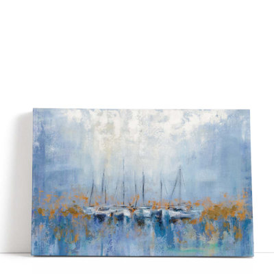 Boats in the Harbor I - Canvas Print Wall Art