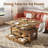 Lift Top Coffee Table With Storage, Multi-Functional Convertible Design Converts To Dining Table Or Desk, Includes Drawers And Hidden Compartment For Living Room Or Home Office