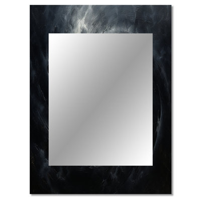 Black Hole Quiet Quasar - Abstract Spirals Decorative Mirror, Modern Wall Mirror, Printed Metal Art