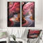 «Pink Blooming Road Into The Forest I», ensemble de 2 impressions sur toile routières-261752503-261752509