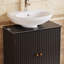 Armoire de salle de bain sous le lavabo 2 portes avec tablette amovible et pieds réglables en hauteur-1711502704