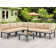6 - Person Modular Patio Conversation Sets with Cushions