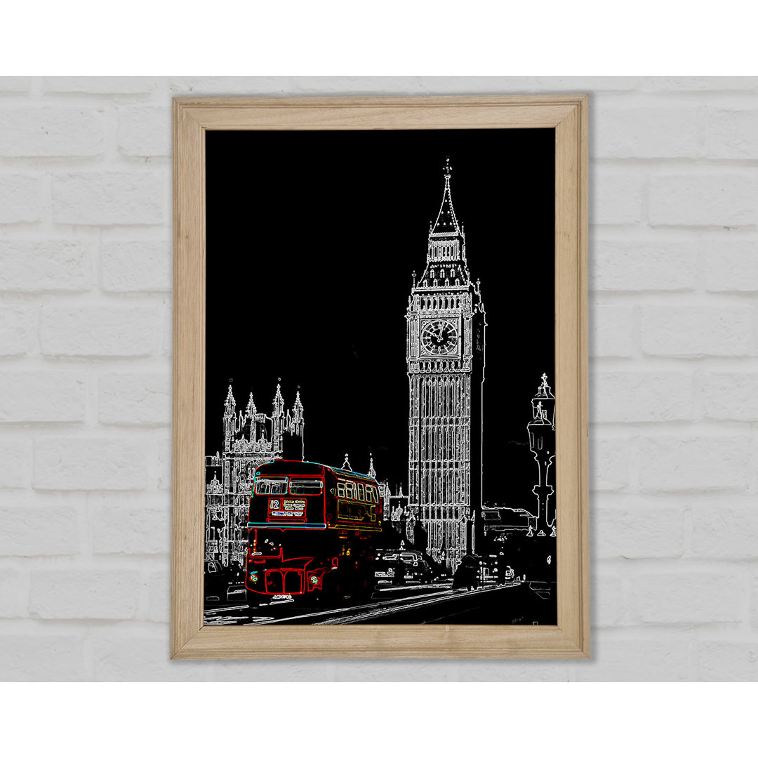 London Big Ben Roter Bus - Druck