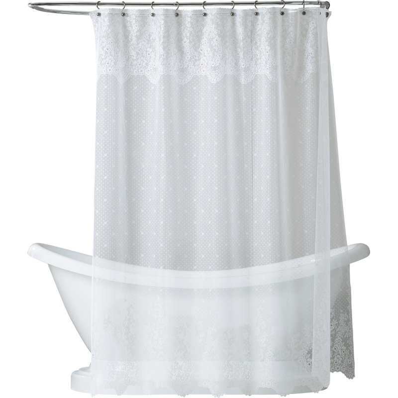 Rideau de douche simple Celise, Blanc