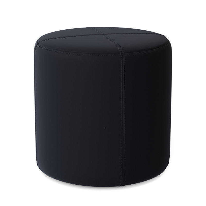 Porthleven Upholstered Ottoman, Klein Midnight Basketweave