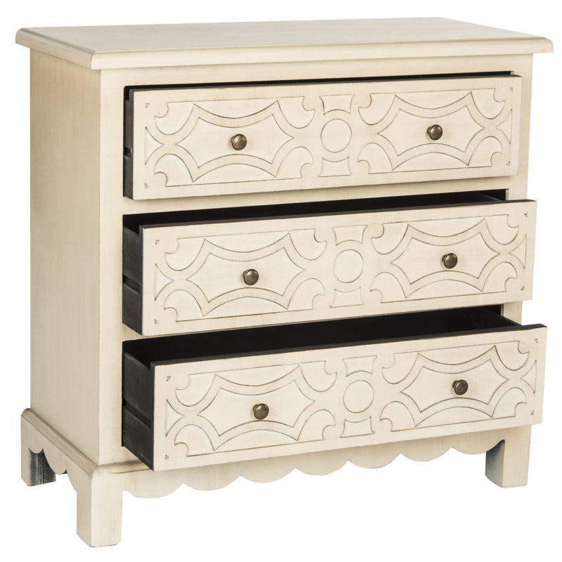 Commode 3 tiroirs Auserine, Cream