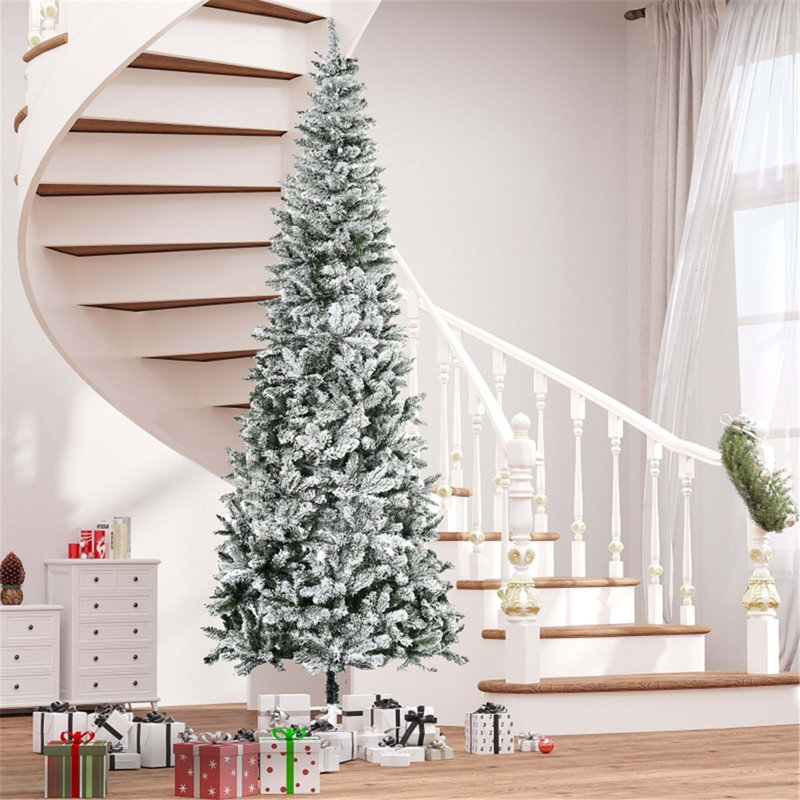 Arbre de Noël artificiel non éclairé - arbre réaliste avec support en métal robuste, facile à assembler pour la maison, n'importe quel décor de pièce
