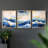Abstract  Series  CXXXVI  -Set Of 3 Framed Giclee Prints -Ready to Hang-107252508-107252506