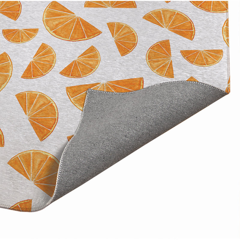 Oranges d'été, L 24 po x L 36 po, Blanc