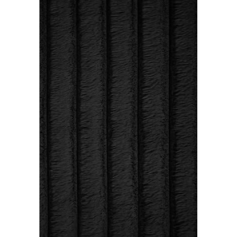 Ensemble de canapé inclinable en tissu Fazeley, Velours côtelé noir