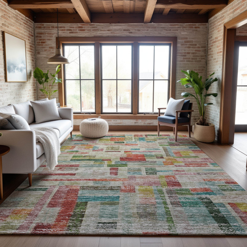 Premium Machine Washable Katelyn AMF1090 Stripes Rug, Rectangle 2'6" x 3'10"
