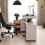 Height Adjustable Rectangle Standing Desk with Cabinet-1225636701-1225636699