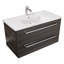 Meuble-lavabo simple de 30 po pour la salle de bain avec comptoir en marbre synthétique Silhouette-1156816568