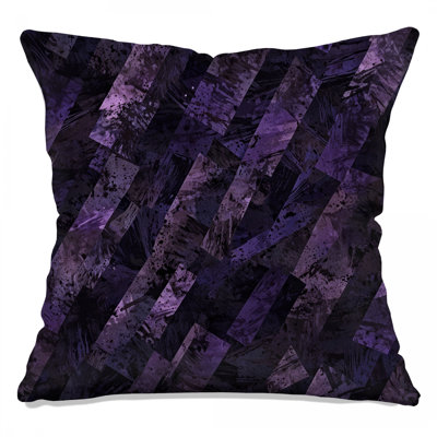 Coussins décoratifs mauves à motif abstrait géométrique