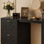 Bureau d'ordinateur 59 "avec 4 tiroirs classeurs - Bureau de direction en bois pour bureau personnel