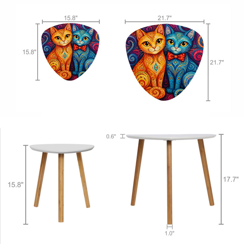 Ensemble de 2 tables basses gigognes Triangle