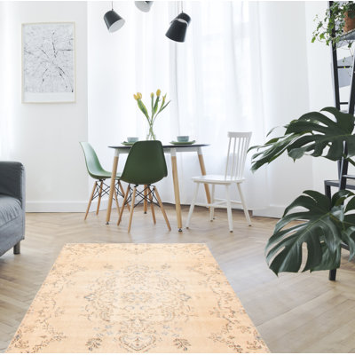 Odalyz One-of-a-Kind 3'11" X 6'11" 2000s Wool Area Rug in Ivory