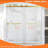 68-72 in. W x 76 in. H Double Sliding Frameless Shower Door in Brushed Gold with 3/8 in.（10mm）Clear Tempered Glass-124898522
