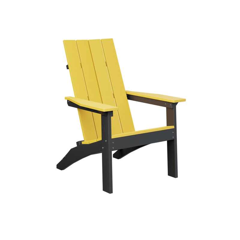 Berlin Gardens Mayhew Adirondack Chair, Sunburst Yellow/Black