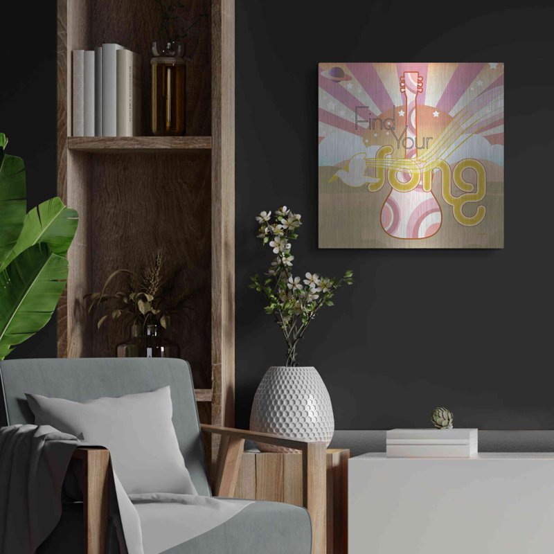 «Max Out» par Evelia Designs, art mural en métal, 24 po x 24 po