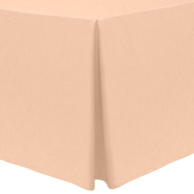 Majestic Solid Color Tablecloth, 77" x 53", Peach, 10