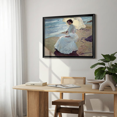 Clotilde sur la plage (Clotilde en la playa) - Jooa Sorolla - Toile tendue avec châssis, 1904