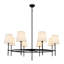 Lustre classique / traditionnel à 8 lumières à intensité variable pour salle à manger