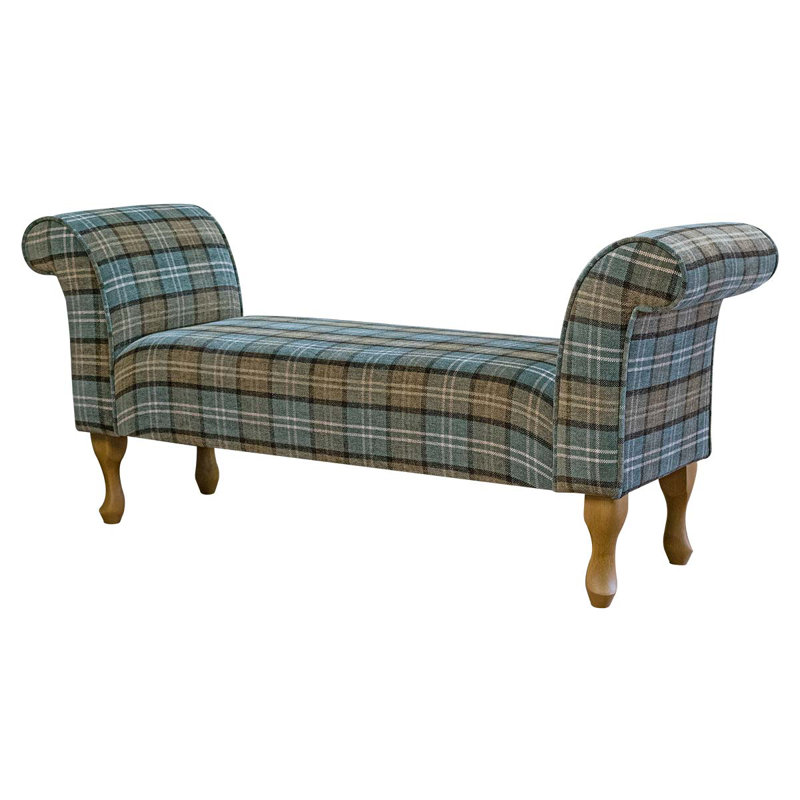 Upholstered Bench, 63.5 x 142 x 40.5cm, Tartan