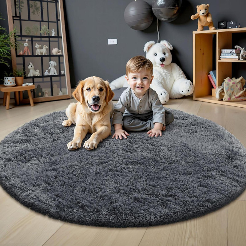 Round Rugs For Bedroom Machine Washable Circle Area Rugs For Living Room Soft And Fluffy Shaggy Carpet For Teen Girls And Boys Nursery Rooms Dorms Home Decor Aesthetic