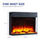 Tyson Castleton Fires & Fireplaces 100cm W White Electric Fireplace with 6824.28 BTU