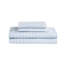 Drap à rayures avec édredon et draps - Gris, bleu marine, bleu dans un style décontracté Lavable à la machine, drap de grande capacité pour lit simple en microfibre traité jusqu'à 12 po