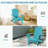 Wooden Adirondack Bench with Center Table and Umbrella Hole-171084728