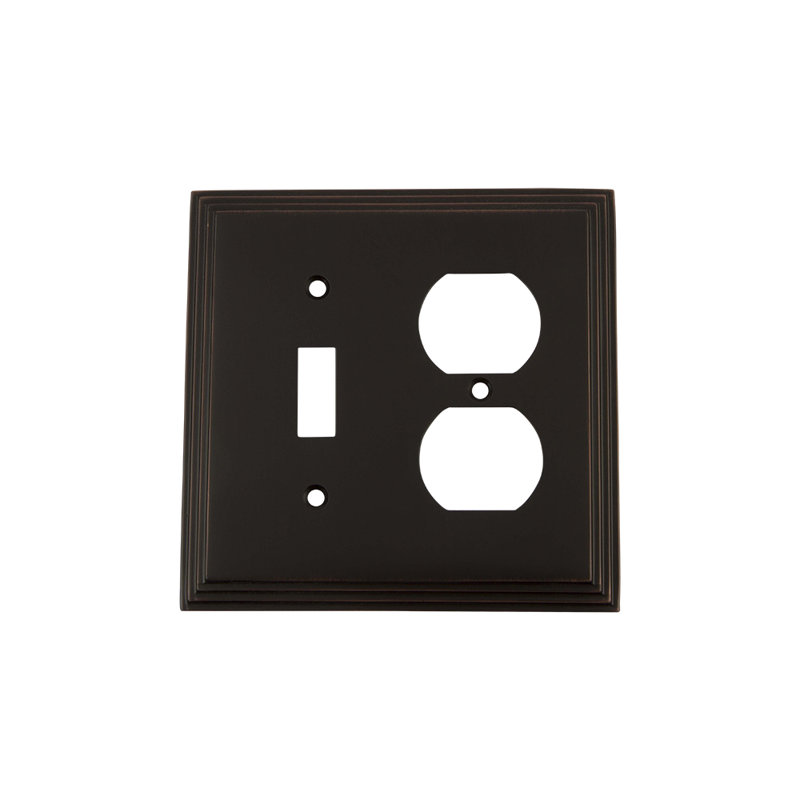 Plaque murale Deco 2-Gang, Bronze intemporel